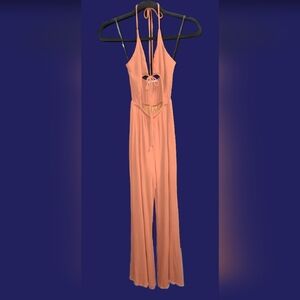 EUC 12th Tribe Terracotta Halter Jumpsuit